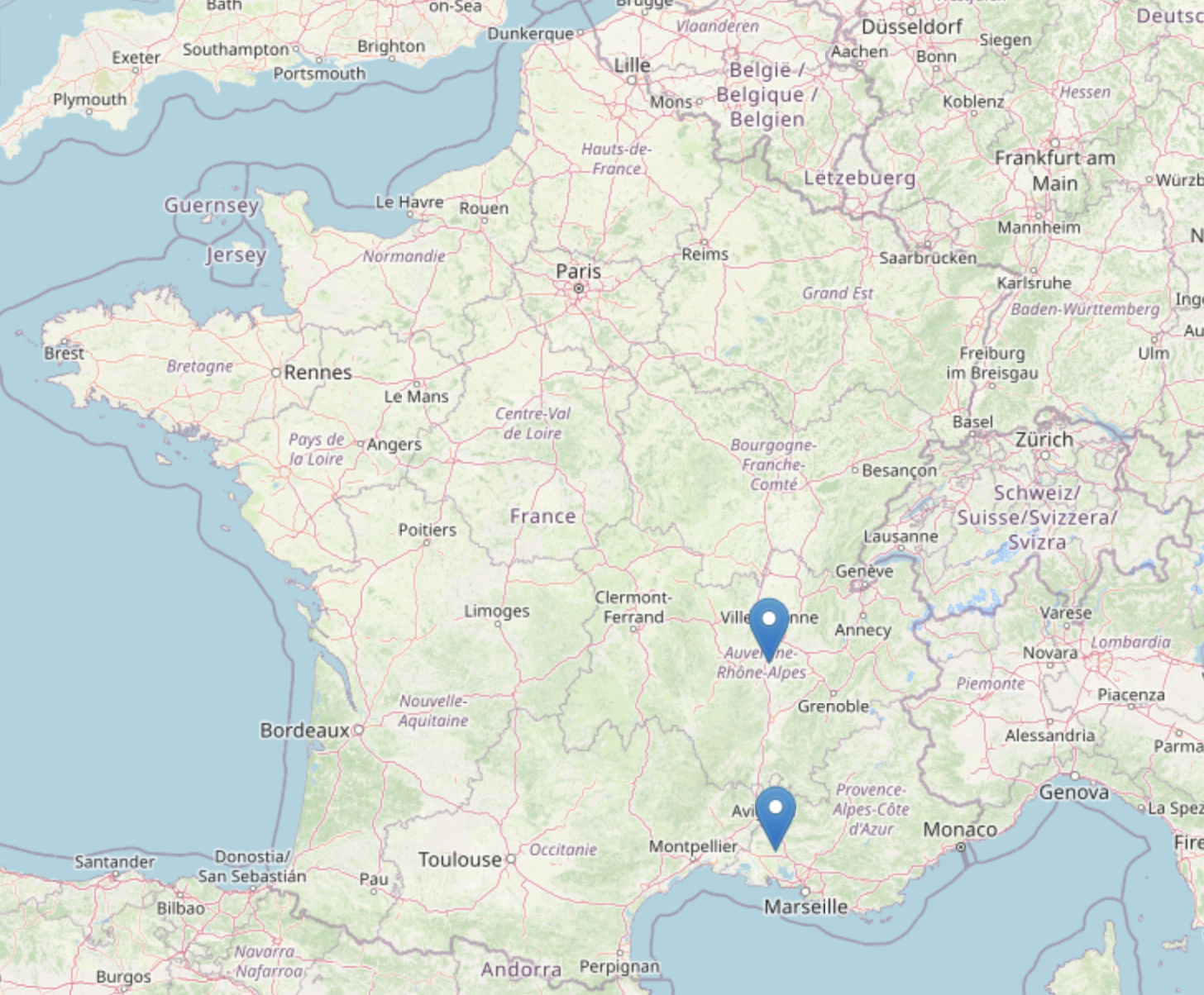 Carte de couverture France SunProject