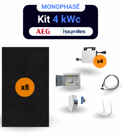 kit 4kwc - aeg hoymiles alt panneaux monophasé onduleur